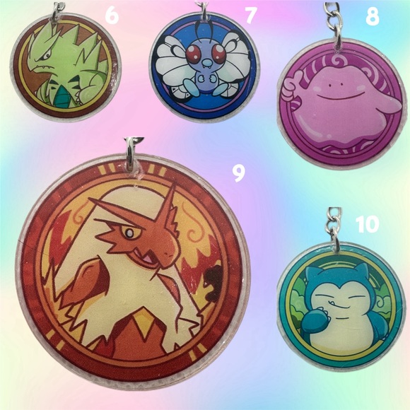 Poke Medallion Keychains - Picture 3 of 7